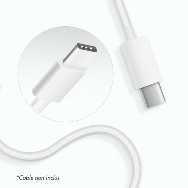 imoshion Adaptateur secteur 35 watts | 2x USB-C - Blanc