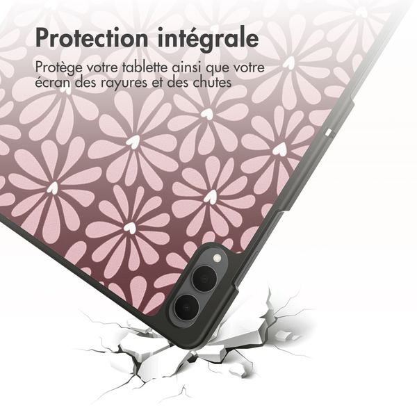 imoshion Coque tablette Design Trifold Samsung Galaxy Tab S11 Ultra - Bloom Love Blush