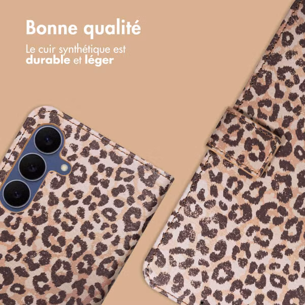 imoshion Étui de télephone portefeuille Design Samsung Galaxy S25 FE - Leopard Mood