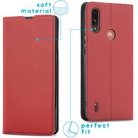 imoshion Étui de téléphone Slim Folio Motorola Moto E7i Power -Rouge