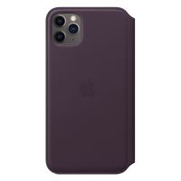 Apple Étui de télephone portefeuille Leather Folio Apple iPhone 11 Pro Max - Aubergine