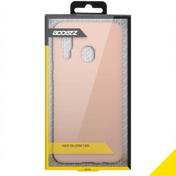 Accezz Coque Liquid Silicone Samsung Galaxy A40 - Rose