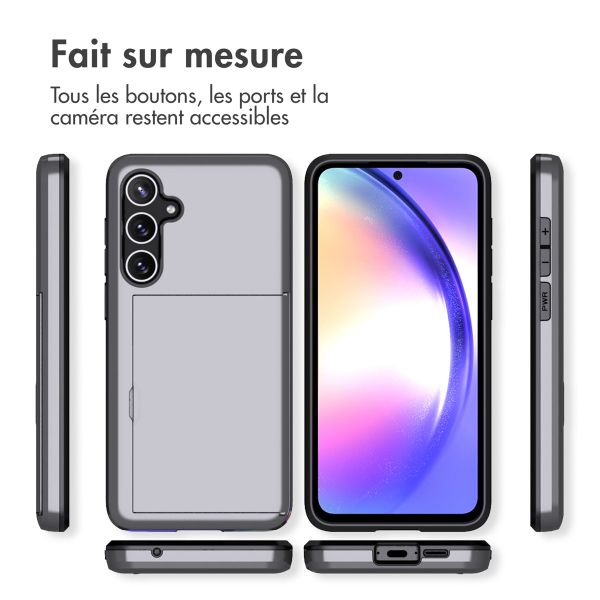 imoshion Coque arrière avec porte-cartes Samsung Galaxy A55 - Gris