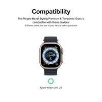 Ringke Bezel Styling + Protection d'écran Apple Watch Ultra (2) - 49 mm - Knurling Titanium