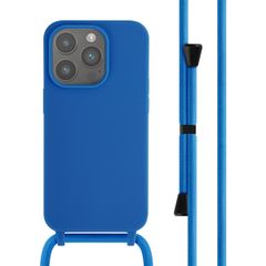 imoshion Coque en silicone avec cordon Apple iPhone 14 Pro - Bleu