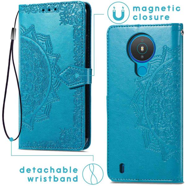 imoshion Etui de téléphone Mandala Nokia 1.4 - Turquoise