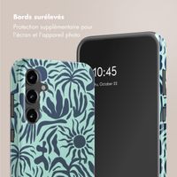 Selencia Coque arrière Vivid Samsung Galaxy S23 FE - Tropical Vibes Light Blue