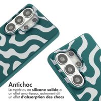 imoshion Coque design en silicone avec cordon Samsung Galaxy S26 Ultra - Petrol Green Groovy