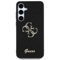 Guess Coque 4G Metal Logo Glitter Samsung Galaxy S25 Plus - Noir
