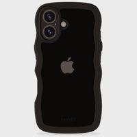 Holdit Coque Wavy iPhone 16 Plus - Black / Transparent