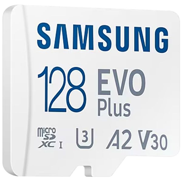 Samsung Carte mémoire 128 Go EVO Plus microSDXC de classe 10 + adapter (2020) - MB-MC128HA/EU