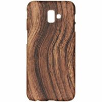 Coque design en bois Samsung Galaxy J6 Plus - Brun foncé