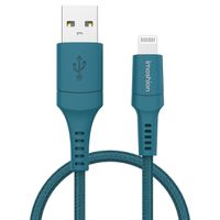 imoshion ﻿Câble Lightning vers USB - Non MFi - Textile tressé - 1 mètre - Bleu foncé