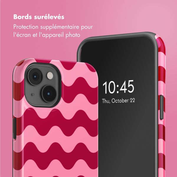 Selencia Coque arrière Vivid Tough avec MagSafe iPhone 14 - Wave Vibes Lipstick