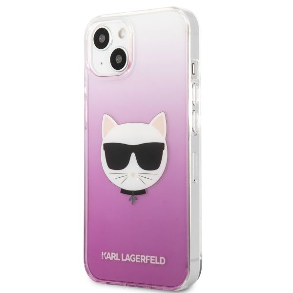 Karl Lagerfeld Coque arrière rigide Choupette iPhone 13 Mini - Rose