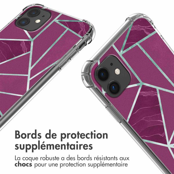 imoshion Coque Design avec cordon iPhone 11 - Bordeaux Graphic