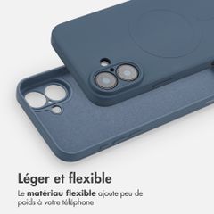 imoshion Coque Couleur avec MagSafe Apple iPhone 16 - Bleu foncé