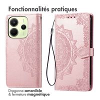 imoshion Etui de télephone Mandala Xiaomi Redmi Note 14 (4G) - Rose Doré