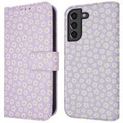 imoshion Étui de télephone portefeuille Design Samsung Galaxy S21 - White Daisy