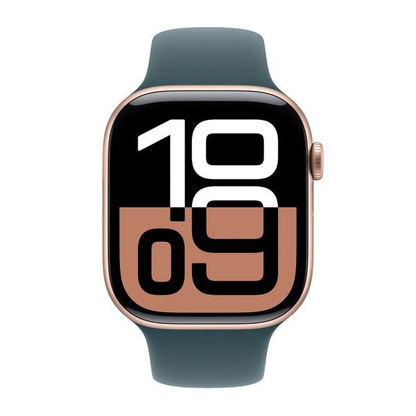 Apple Bracelet Boucle unique en Silicone Apple Watch Series 1 - 11 / SE / Ultra (44/45/46/49 mm) - Taille 8 - Lake Green
