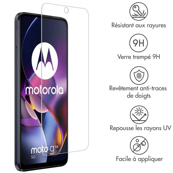 Accezz Protection d'écran en verre trempé Motorola Moto G54