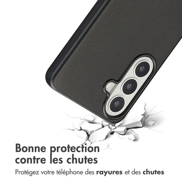 Accezz Coque arrière en cuir avec MagSafe Samsung Galaxy S26 Plus - Onyx Black
