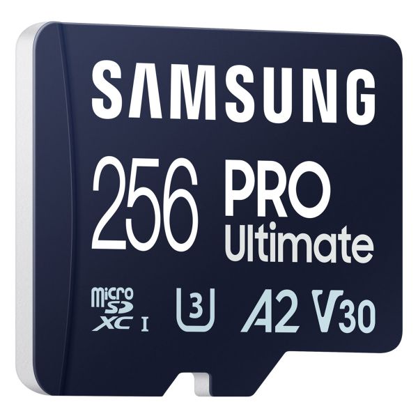 Samsung PRO Ultimate microSD - 256GB - Inclus un adaptateur SD - UHS-I/U3/Full HD/4K UHD