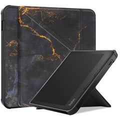 imoshion Étui de liseuse portefeuille design Pliable Kobo Libra Colour - Black Marble