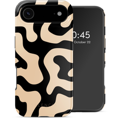 Selencia Coque arrière Vivid avec MagSafe Apple iPhone Air - Art Wave Black