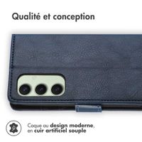 imoshion Étui de téléphone portefeuille Luxe Samsung Galaxy S24 FE - Bleu foncé