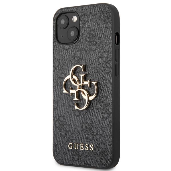 Guess Coque 4G Metal Logo Backcover iPhone 13 - Gris