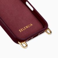 Selencia Coque arrière Rivièra avec MagSafe avec crochets amovibles Apple iPhone 16 Pro - Bold Burgundy
