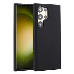 Accezz Coque Liquid Silicone Samsung Galaxy S23 Ultra - Noir