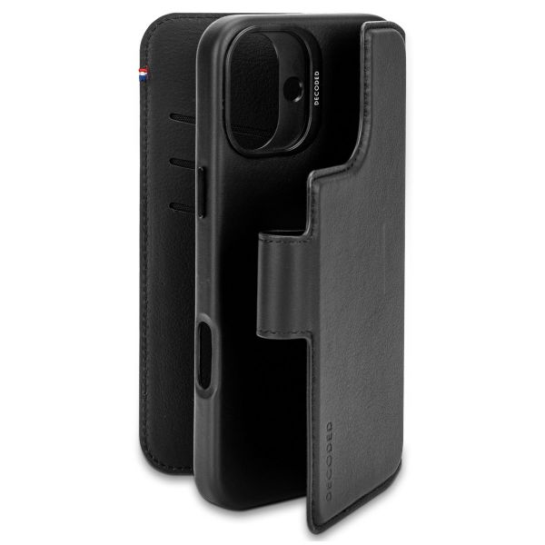 Decoded Portefeuille détachable 2 en 1 en cuir MagSafe Apple iPhone 16 Plus - Noir