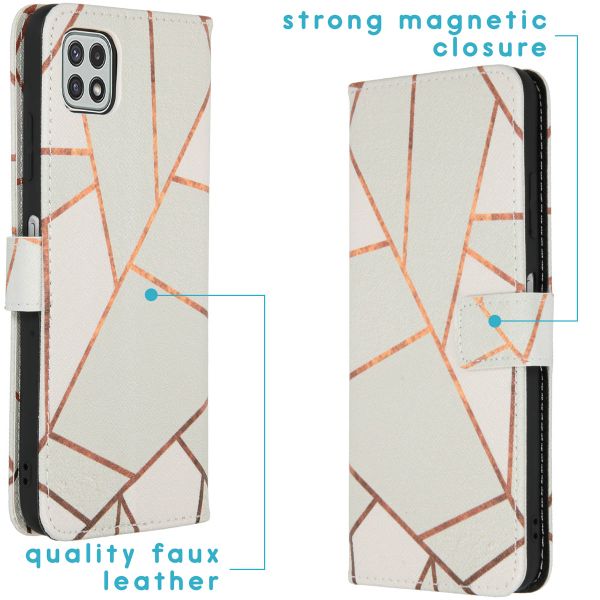 imoshion Coque silicone design Galaxy A22 (5G) - White Graphic