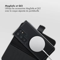 Selencia Étui portefeuille amovible Olyn avec MagSafe Samsung Galaxy S24 Ultra - Noir