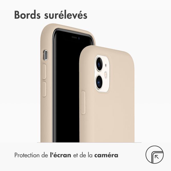 Accezz Coque Liquid Silicone Apple iPhone 11 - Stone