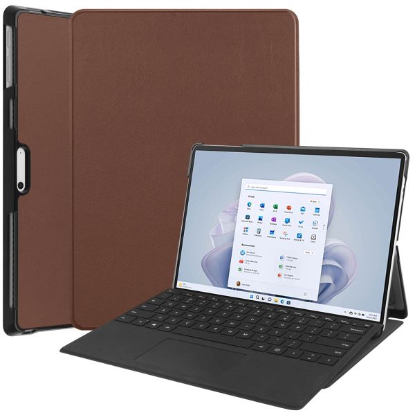 imoshion Coque tablette Trifold Microsoft Surface Pro 9 / Pro 10 - Brun