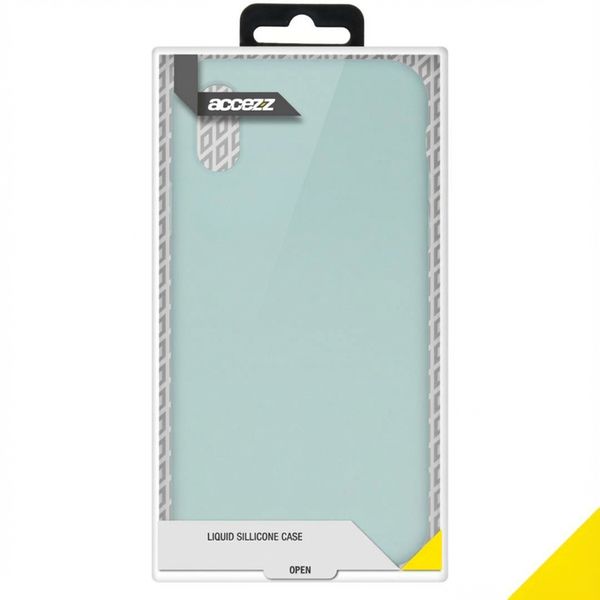 Accezz Coque Liquid Silicone Apple iPhone X / Xs - Sky Blue