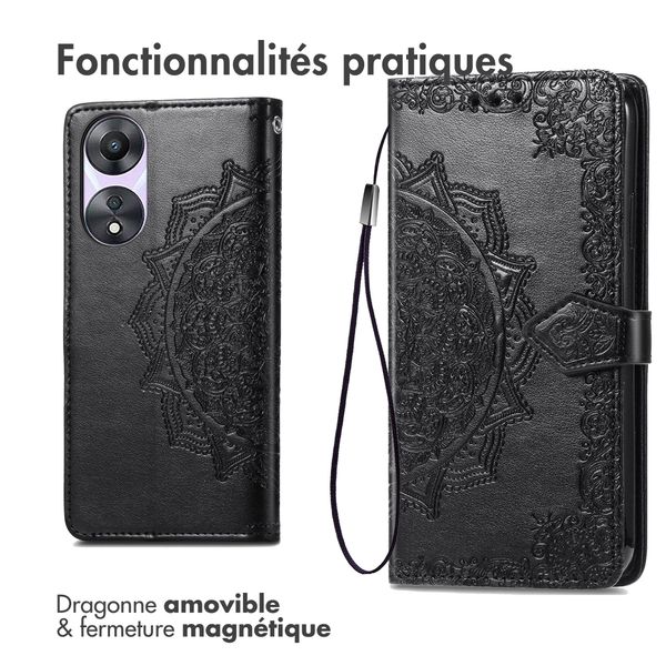 imoshion Etui de télephone Mandala Oppo A58 - Noir