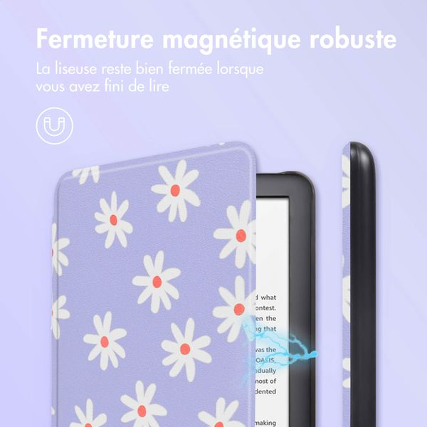 imoshion Design Slim Hard Case Sleepcover Amazon Kindle (2024) / Amazon Kindle (2022) 11th gen - Flowers Distance