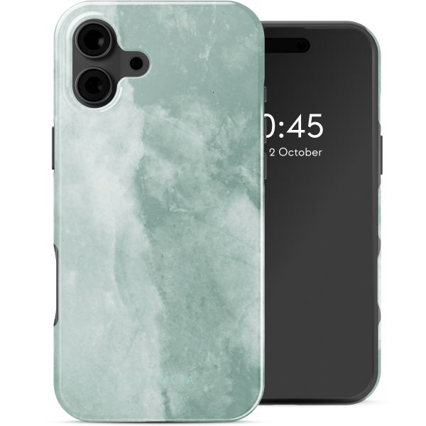 Selencia Coque arrière Vivid avec MagSafe Apple iPhone 16 - Marble Grayed Jade