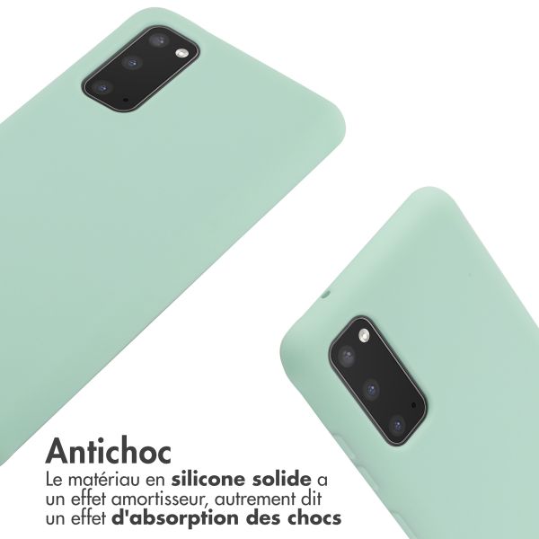 imoshion Coque en silicone avec cordon Samsung Galaxy S20 - Vert menthe
