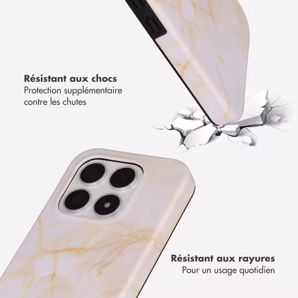 Selencia Coque arrière Vivid avec MagSafe Xiaomi 17 - Golden Beige Marble