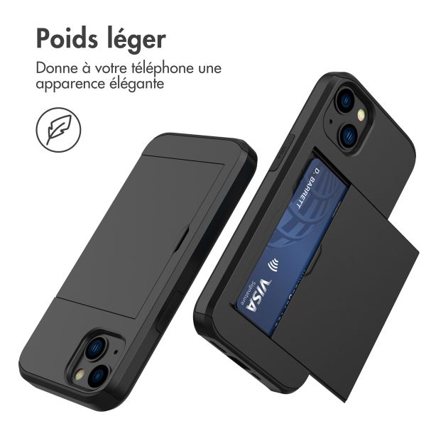 imoshion Coque arrière avec porte-cartes iPhone 13 Mini - Noir