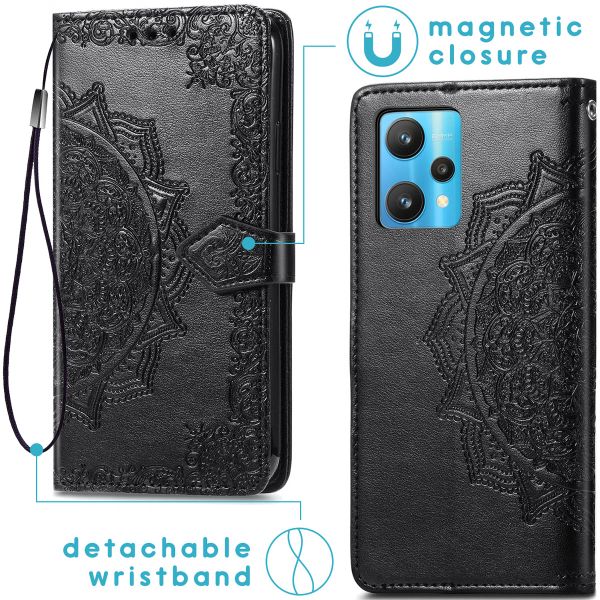 imoshion Etui de téléphone portefeuille Mandala Realme 9 Pro - Noir