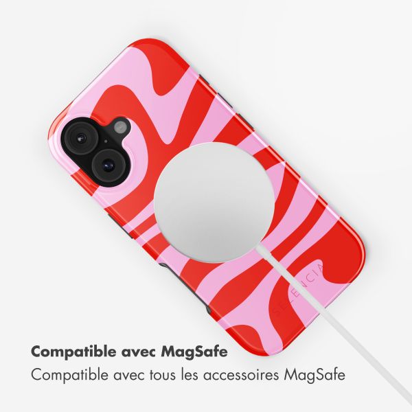 Selencia Coque arrière Vivid avec MagSafe Apple iPhone 17 - Dream Swirl Pink