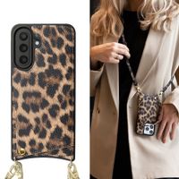 Selencia Coque de télephone Nova avec cordon et porte-cartes Samsung Galaxy A57 (5G) - Leopard