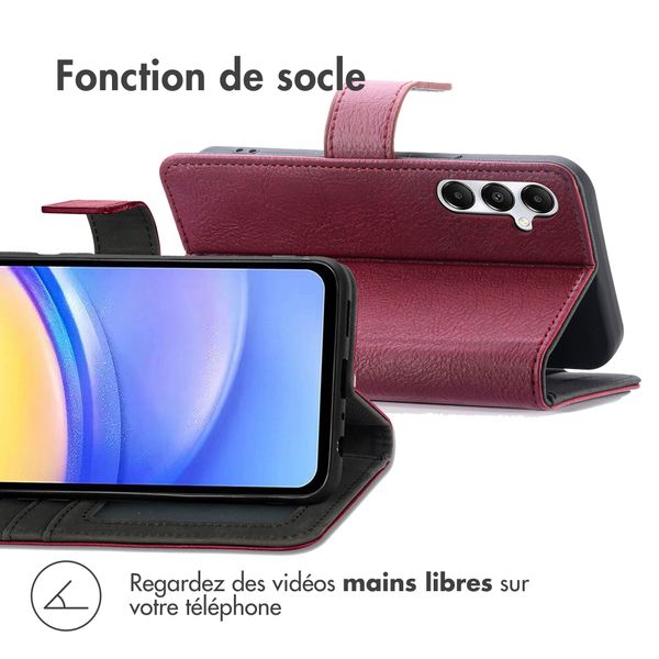 imoshion Étui de télephone portefeuille Samsung Galaxy A15 (5G/4G) - Bordeaux