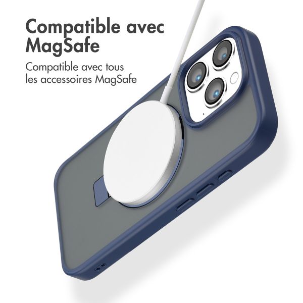 Accezz Coque Ring Stand avec MagSafe iPhone 16 Pro - Blue